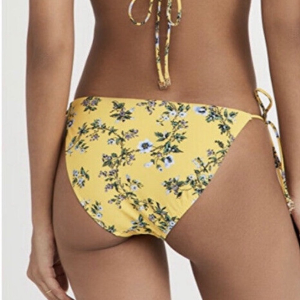 Tory Burch Lyonnaise Yellow Floral Bikini Bottom S